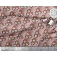 thumbnail image 3 of Soimoi Brown Cotton Voile Fabric Honeycomb,Coffee & Tea Cup Beverages Decor Fabric Printed Yard 42 Inch Wide, 3 of 3