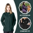 thumbnail image 5 of Women's Warm Up Medical Scrub Jacket (Hunter Green, Medium), 5 of 7