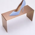 thumbnail image 2 of Expositor de zapatos, estante para zapatos, estante para bolsas, de acero inoxidable, de tacón alto, de doble cara Alto oro rosa, 2 of 8