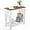 Brown&white, variant on Narrow Side Table Rectangular End Tables with Storage Shelf Small Industrial Nightstands Bedside Table for Small Spaces Living Room Bedroom Bathroom Brown Smooth Tabletop and Black Legs