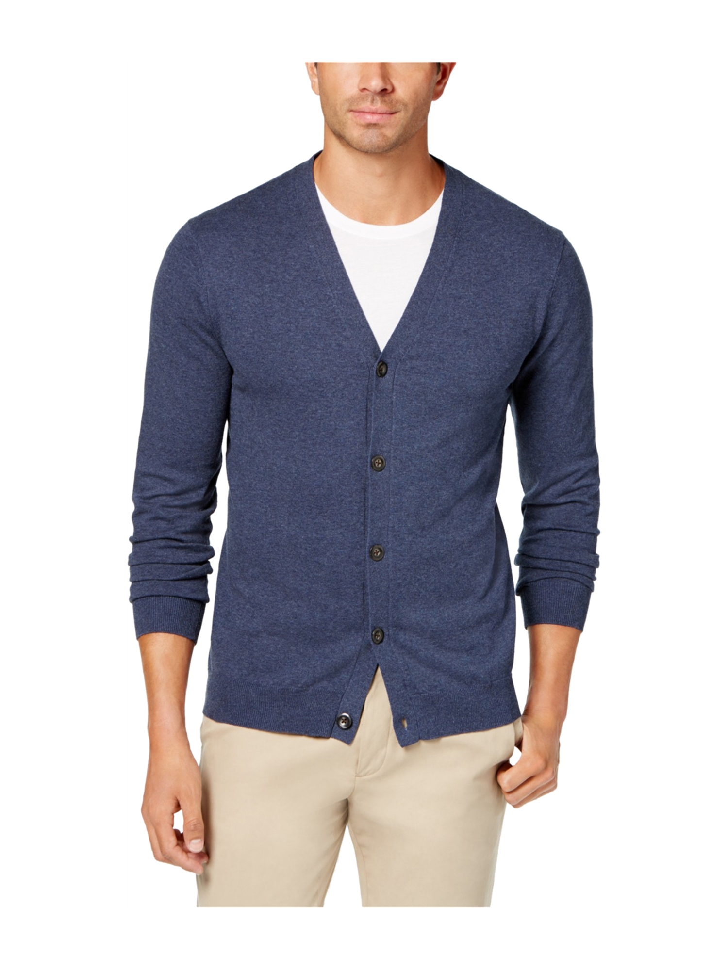 v neck cardigan men