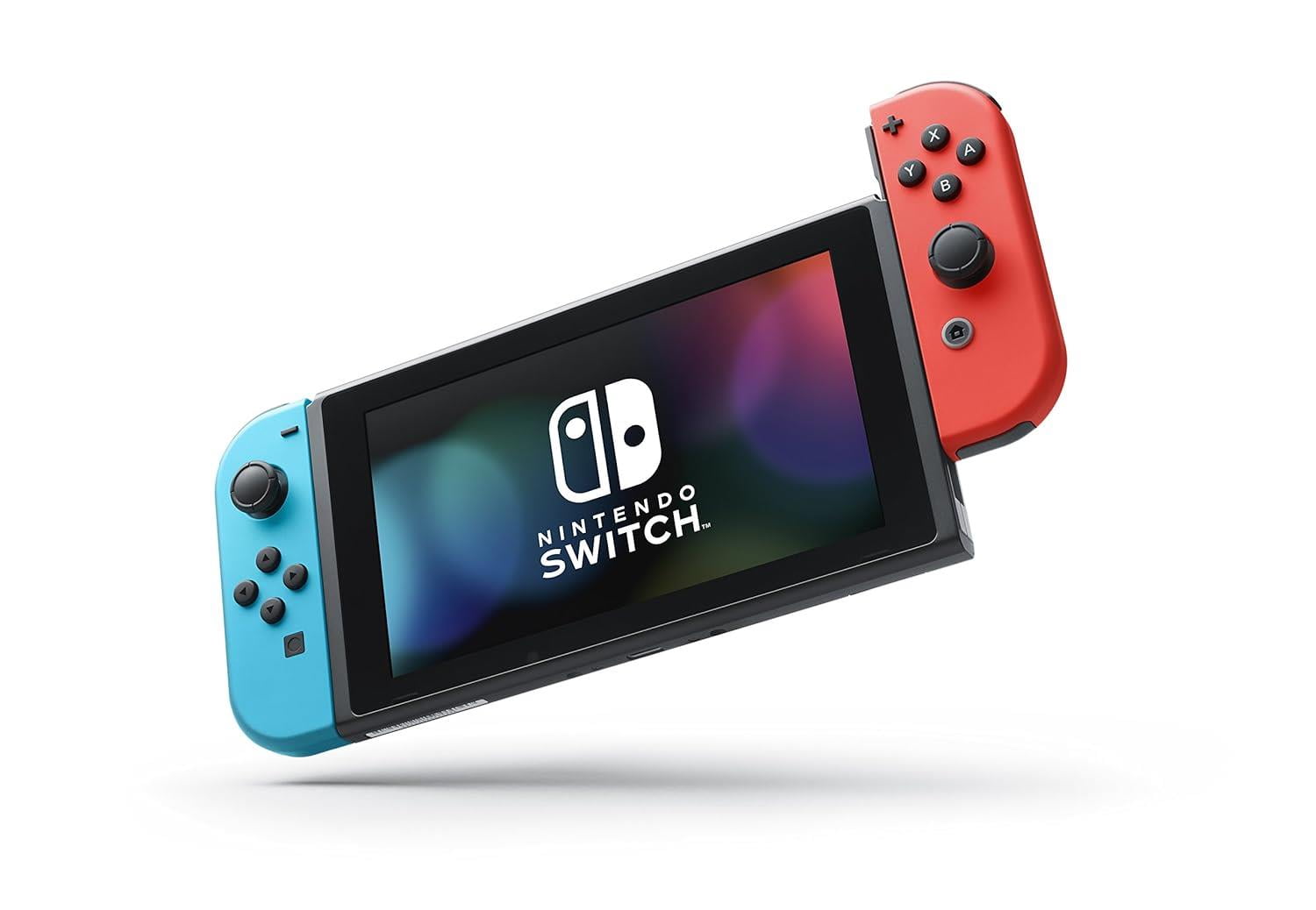 Restored Nintendo Switch OLED Model, Neon Blue/Neon Red (Refurbished)