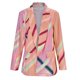 thumbnail image 2 of Gibobby Blazer de mujer elegante Chaquetas blazer para mujer de negocios casual de moda color sólido manga larga estilo solapa chamarra pequeña(Rosa,XL), 2 of 5