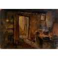 thumbnail image 2 of Eliphalet Fraser Andrews 14x11 Black Ornate Wood Framed Double Matted Museum Art Print Titled: Interior of a Kitchen, 2 of 5