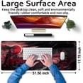 thumbnail image 6 of Riverside Full Moon Desk Pad Black Red Desk Mat Japanese Anime Extended XXL Keyboard Pad for Desk Gaming Computer Laptop Office Mouse Pad with Stitched Edges Non-Slip Large Computer Mat 31.5x11.8 in, 6 of 7
