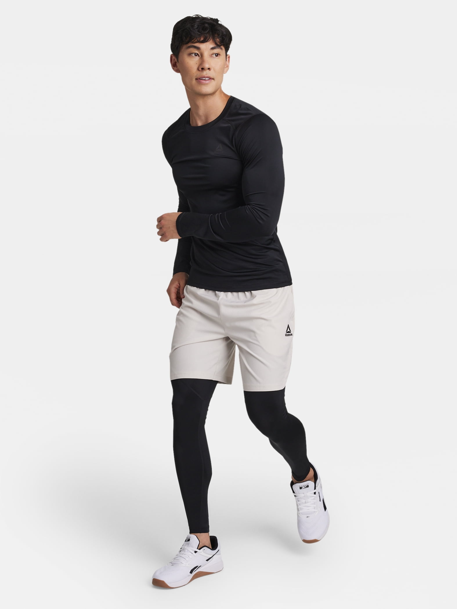Reebok Men's and Big Men's Kinetic Compression Long Sleeve Top, Sizes XS-5XL