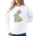 thumbnail image 6 of Ink-Printed Camo Bunny Easter Sweatshirt for Women Teens Girls Spring Pullover White Sweatshirt Adult Medium, 6 of 7