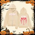thumbnail image 2 of Tisuna Mens Halloween Full Zip Hoodies Graphic Print Long Sleeve Hooded Jackets Comfortable Men Festival Theme Party Everyday Wear Size Xl, 2 of 3