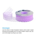 thumbnail image 3 of Unique Bargains 1.2 Inch Wide 25 Yard Lace Ribbon Floral Pattern Light Purple Lace Trim Ribbon for Gift Wrapping, Wedding Decor, 3 of 5