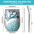 thumbnail image 5 of 12oz Stemless Wine Tumblers Coastal Coral Vacuum Insulated Stainless Steel Travel Tumbler Cups Mug with Lid and Straw for Champaign,Cocktail,Beer with Cleaning Brush, 5 of 5