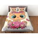 thumbnail image 3 of Ropa de Cama Floral Gato de Ojos Grandes, Ropa de Cama Infantil Femenina, Juego de Funda Nórdica Infantil,, 3 of 4