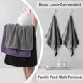 thumbnail image 3 of Jessy Home 12 Pack Dark Gray Hand Towel Set 16"x31" Soft Highly Absorbent Quick Dry Bathroom Bath Hand Towels Microfiber Plush Towels, 3 of 7