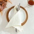 thumbnail image 4 of Elrene Home Fashions Elegant Woven Leaves Jacquard Damask Napkin, Set of 8, Ivory, 17" x 17", 4 of 5