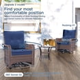 thumbnail image 4 of Gotland 13PCS Outdoor PE Rattan Wicker Patio Furniture Set with 43" Fire Pit Table & Swivel Rocking Chairs Set,Navy Blue, 4 of 6