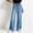 A16 Light Blue, variant on Women's Wide Leg Denim Pants Drawstring Elastic Waist Baggy Jeans Casual Loose Fit Trousers with Pockets Lightweight Lounge Y2K Streetwear Everyday Wear