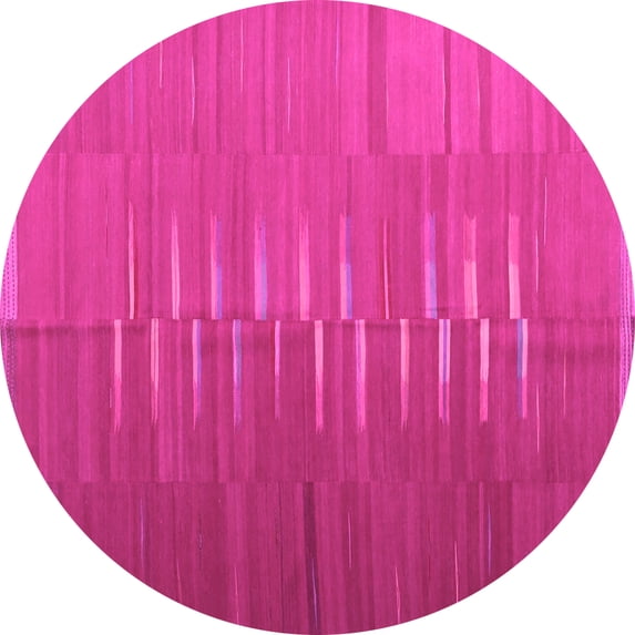 Ahgly Company Indoor Round Oriental Pink Traditional Area Rugs, 4' Round