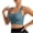 Light Blue, variant on Women's Sports Bras Mid Impact Non Slip Activewear for Gym Running Fitness Back-Smoothing Solid Brassiere Lightweight Breathable Bra L Dark Blue