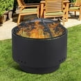 thumbnail image 2 of ChaoLink 26" Smokeless Fire Pit, Outdoor Wood Burning Firepit with Fire Poker, Mesh Lid, Cooking Grate, Cover for Patio, BBQ, Camping, 2 of 7