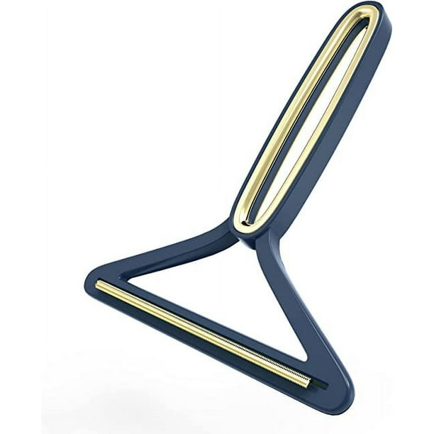 Cepillo para pelo de animales, recogedor de pelo de animales, afeitadora manual antibolitas, removedor de ropa de cama portátil para alfombras, alfombrillas para coche, sofá, cama - azul Sailing Electrónica