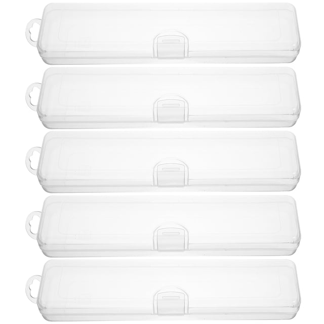 OULII Étui à Brosse à Dents Portable 5Ensemble pour Femmes Usage Quotidien Matériau Transparent PP