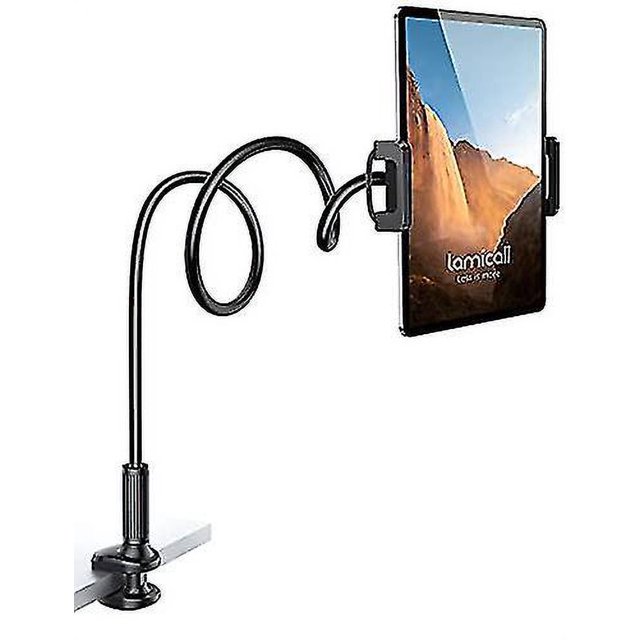 Soporte de montaje para tableta para cama, abrazadera de brazo Flexible para tableta Compatible con cama, negro, 100cm, 1 ud.