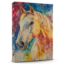 Horse American Cream Draft Canvas Wall Art Animal Decor, Horse American Cream Draft Canvas Prints Wild Animal Artwork for Living Room Bedroom Office 190HD537