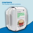 thumbnail image 2 of Recipiente para sándwiches Biosmart, reutilizable, sin BPA, paquete de 2, 2 of 6