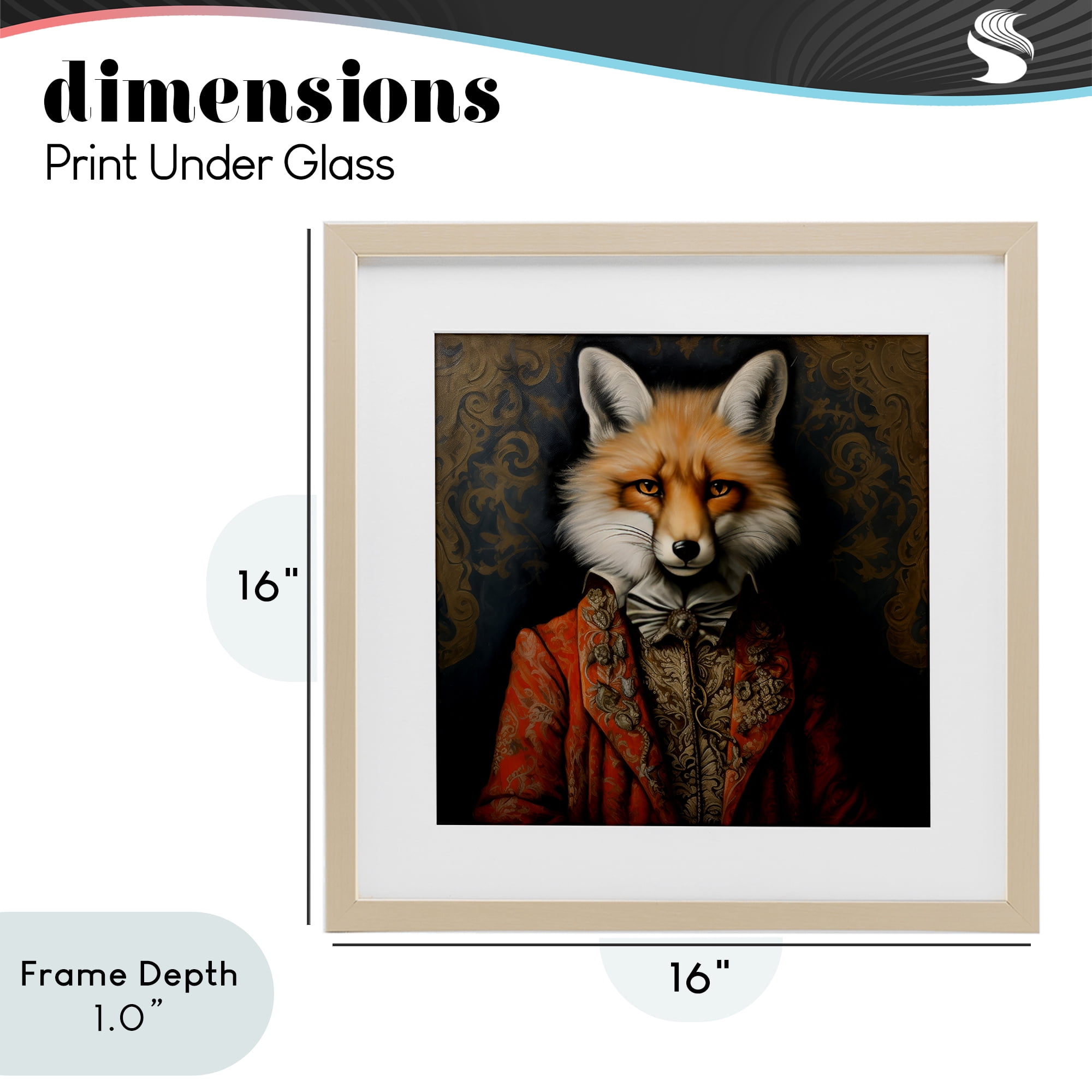 Stupell Industries Mystical Metamorphosis Fox Birch Framed Print Under Glass, design by Lazar Studio