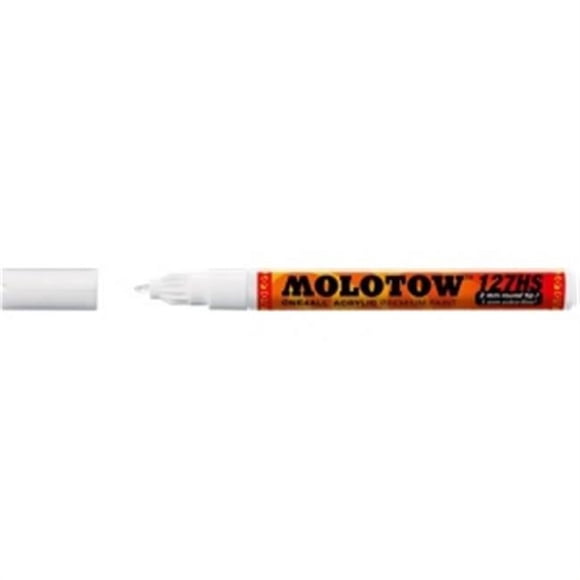 Molotow M127102 1 mm Extra Fine Tip Acrylic Pump Marker, Signal White