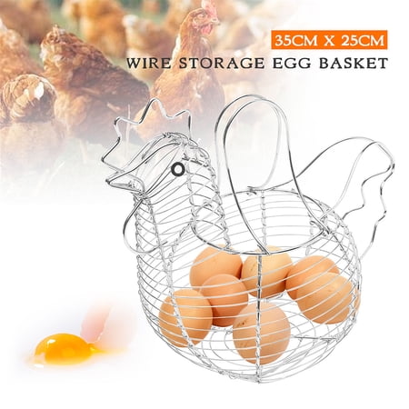 Wire Egg Rack Metal Wire Chicken Egg Basket Storage Display Rack Kitchen Egg Holder ...