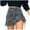 Black, variant on Teissuly Fashion Women's Sexy Leopard Printing Pleated Skirt Drawstring A-line Mini Skirt