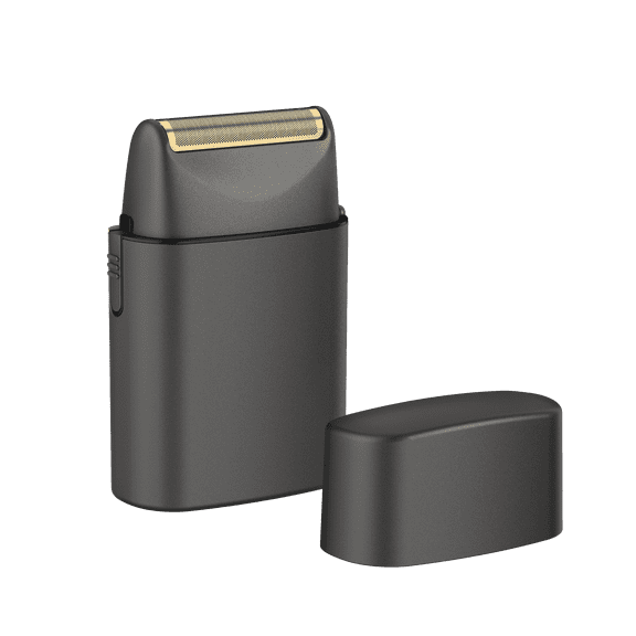 Matte Gray Metal Foil Shaver w/ Carry Bag & Batteries