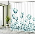 thumbnail image 5 of Ambesonne Flower Shower Curtain, Poppy Flora Windy Day, 69"Wx84"L, White Teal, 5 of 5