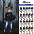 thumbnail image 2 of Qingpeng Halloween Striped Print High Waist Leggings for Women Stretchy Fitness Running Workout Sports Casual Pants, 2 of 9