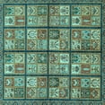 thumbnail image 1 of Ahgly Company Indoor Square Abstract Light Blue Modern Area Rugs, 5' Square, 1 of 4