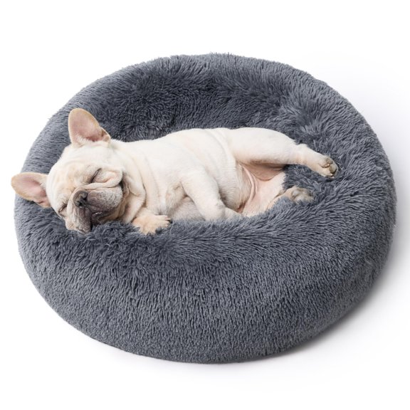 Cama para perros Bedsure Calming Donut, lavable para perros medianos