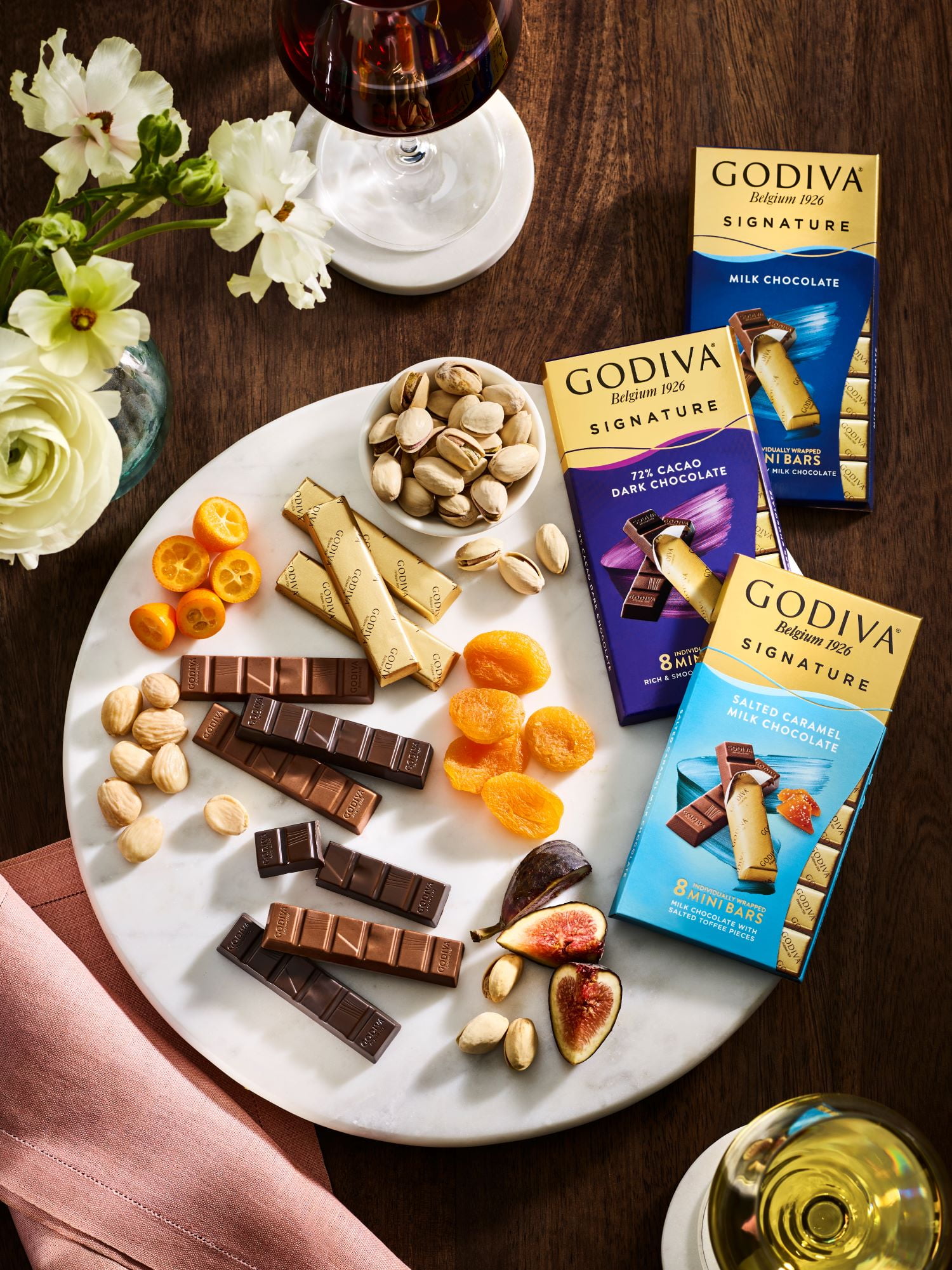 Godiva Signature 72% Cacao Dark Chocolate Mini Bars, 8 count, 3.1 oz