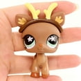 thumbnail image 5 of Mini Pet Toy Deer #670 with Headwear Accessory Collectible Little Animal Figurine Toys, 5 of 7