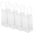 thumbnail image 4 of HEMOTON Transparent PVC Wine Bottle Bags for Storage Use Durable Waterproof Portable Handheld Clear Bags 4 Pieces, 4 of 8