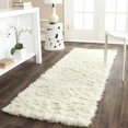 thumbnail image 2 of Safavieh Flokati Ivory Shag Rug - Runner 2'3" x 9', 2 of 3
