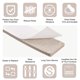 thumbnail image 4 of Uxcell 3.9 Pulgadas x 1 Pulgada Cinta de Fieltro Autoadhesiva para Muebles, Beige 10 Paquete, 4 of 5