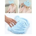 thumbnail image 2 of JWDX Shower Cap, Stapler Clearance, Microfiber Hair Turban Quickly Dry Hair Hat Wrapped Towel Bathing Cap Blue, 2 of 3