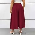 thumbnail image 4 of Endives Plus Size Women's Wide Leg Pants Loose Comfortable Spring Summer Baggy Pant Crop Pant Vacation Outfits Outdoors XL-5XL, 4 of 7