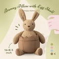 thumbnail image 4 of Easter Bunny Shaped Pillow, Easter Egg Throw Pillow, Soft Velvet Egg Cushion with 3D Rabbit, Spring Decor for Couch Bedroom Living Room, Beige, 14" x 8.5", 4 of 6