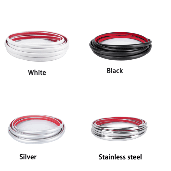 Art3d 10 Ft Peel and Stick Trim for Backsplash Tile Edge, Self-Adhesive Liner for Corner Decor in Black