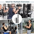 thumbnail image 5 of Detachable LAT Pulldown Bar, Gym LAT and Lift Pulldown Attachment, 360º Rotating Straight Bar with Non-slip EVA Wrapped Handles, Double Hook T-bar, Home Gym Equipment, 5 of 5