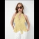 thumbnail image 5 of Camisola con Volantes y Cuello Halter para Mujer Amarillo M, 5 of 7