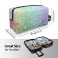 thumbnail image 4 of Goofa Beautiful Glitter Printed Toiletry Bag with Handle,Large Capacity Travel Makeup Cosmetic Bag for Women, Carry on Airport Airline Compliant Bag, 4 of 9