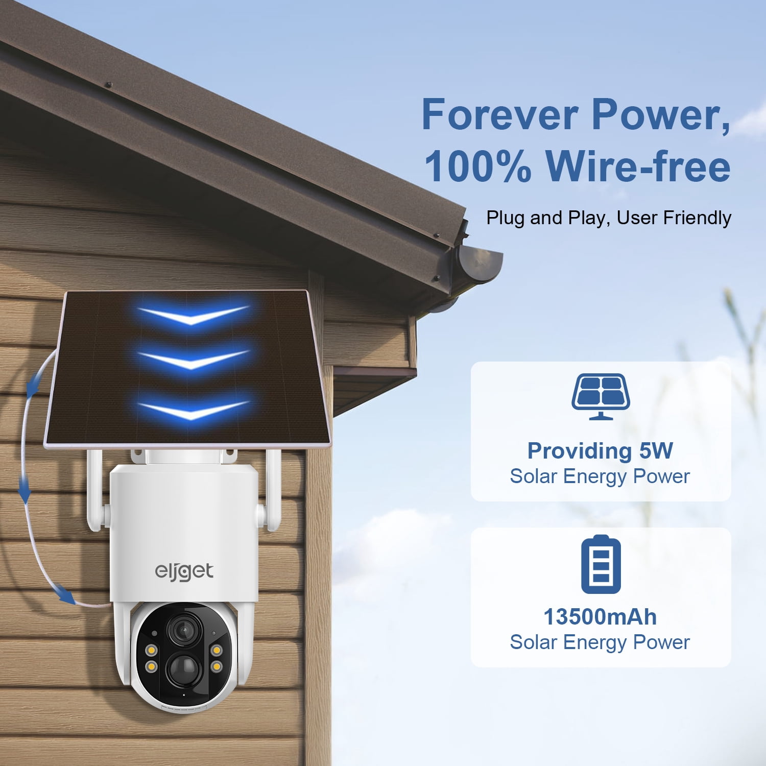 4G LTE Cellular Solar Security Camera, Wireless Outdoor 2.5K Surveillance Camera with SIM Card No-WiFi, 360 Live View, Spotlight Color Night Vision, Motion&Siren Alert, 2-Way Audio