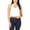 WHITE, variant on FashionMille Women's Regular Fit Sleeveless Ribbed Halter Crop Top